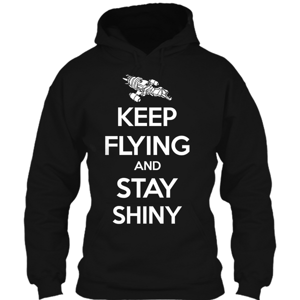 A black t-shirt with the shopify logo