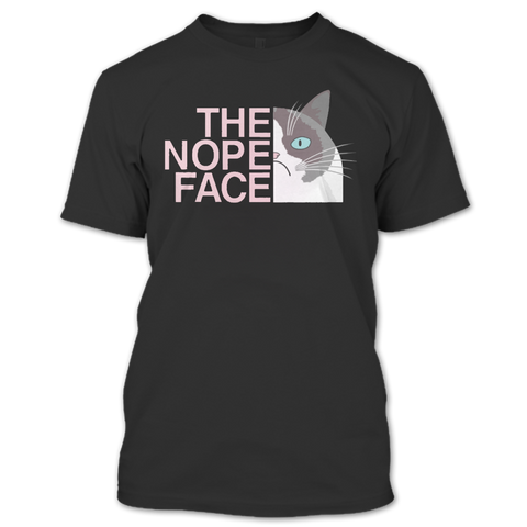 A black t-shirt with the shopify logo