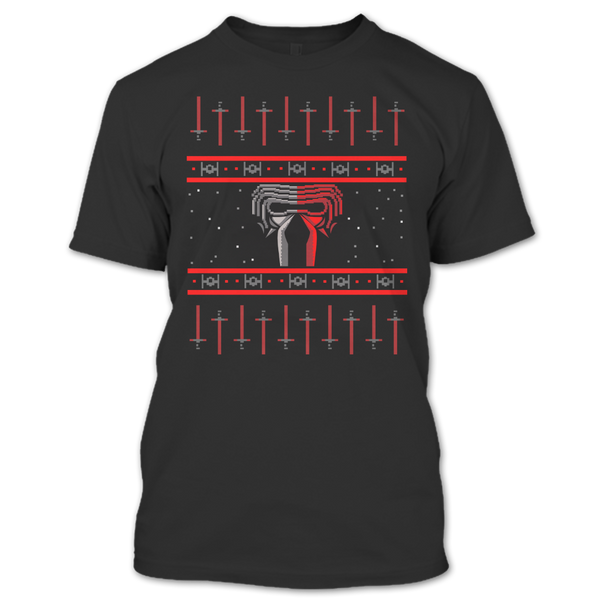 A black t-shirt with the shopify logo