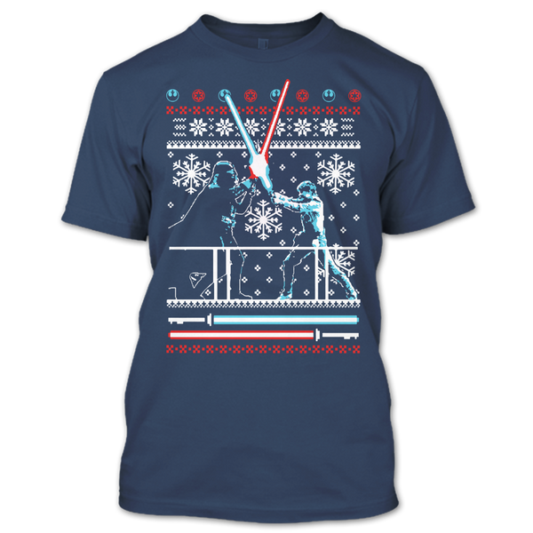 A black t-shirt with the shopify logo