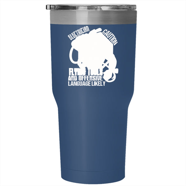 Electrician Tumbler 30 oz Stainless Steel, Best Gift For Electricians Travel Mug