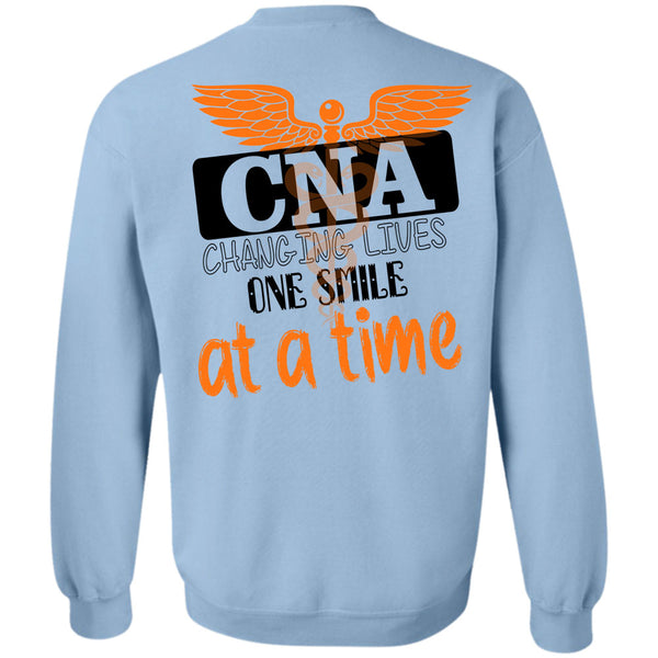 Being A Nurse T Shirt, CNA Changing Lives One Smile At A Time Sweatshirt