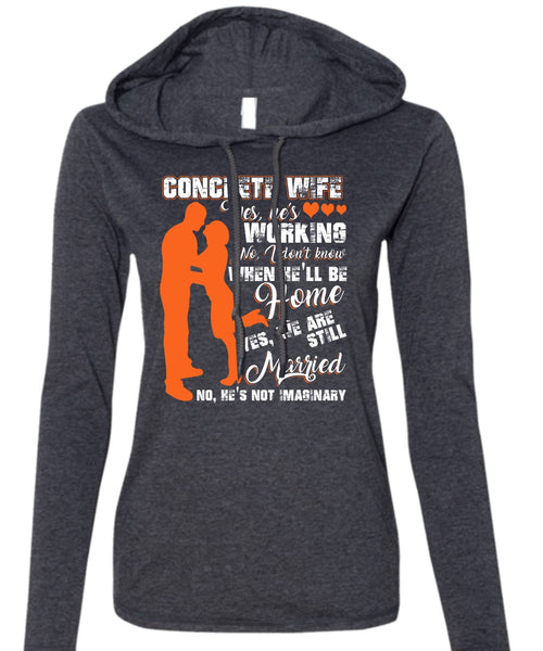Concrete Wife T Shirt, We Are Still Married T Shirt (Anvil Ladies Ringspun Hooded)