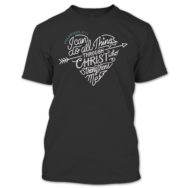 A black t-shirt with the shopify logo