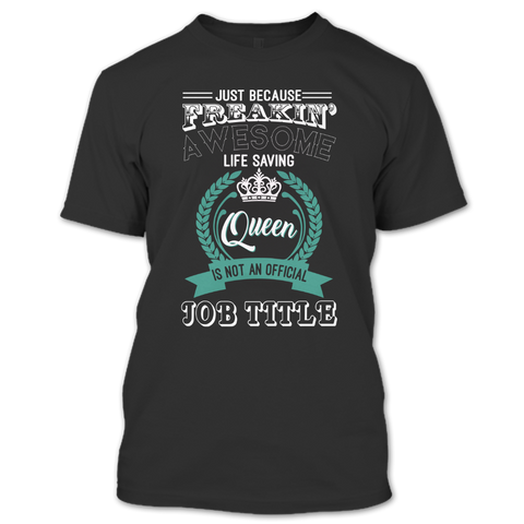 A black t-shirt with the shopify logo