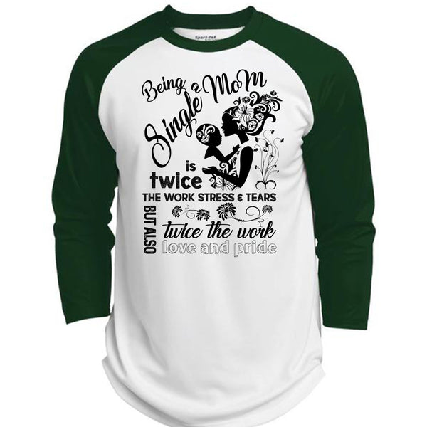 Being A Single Mom T Shirt, I Love Mommy T Shirt, Awesome T-Shirts  (Polyester Game Baseball Jersey)