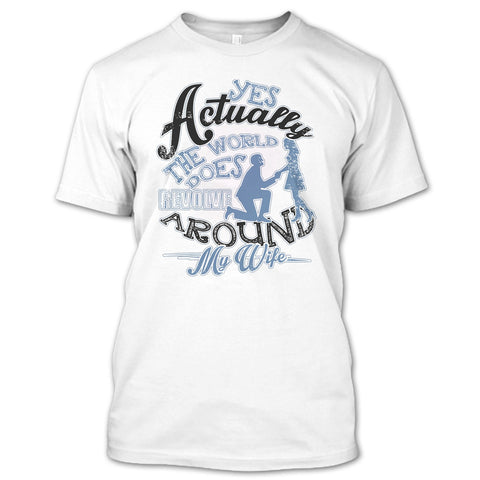 A black t-shirt with the shopify logo