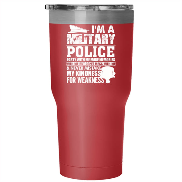 I'm A Military Police Tumbler 30 oz Stainless Steel, Awesome Policeman Travel Mug