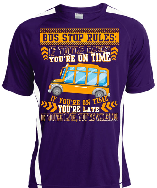 Bus Stop Rules T Shirt, Being A Bus Driver T Shirt, Cool Shirt