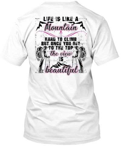 A black t-shirt with the shopify logo