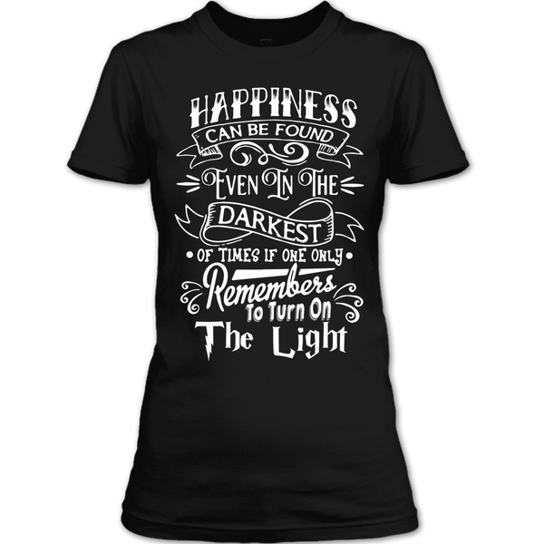 A black t-shirt with the shopify logo