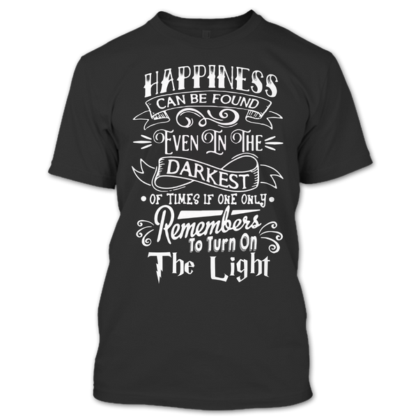 A black t-shirt with the shopify logo