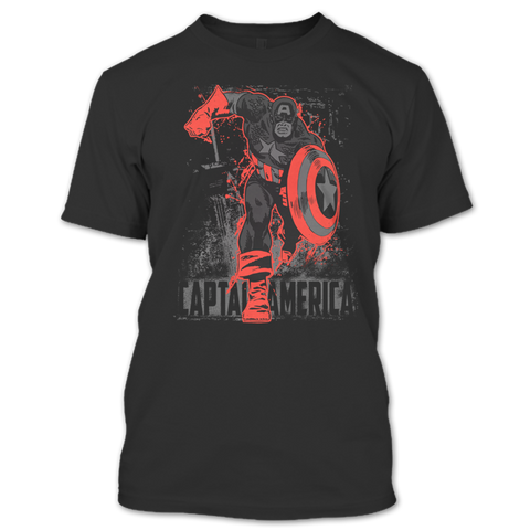 A black t-shirt with the shopify logo