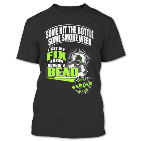 A black t-shirt with the shopify logo