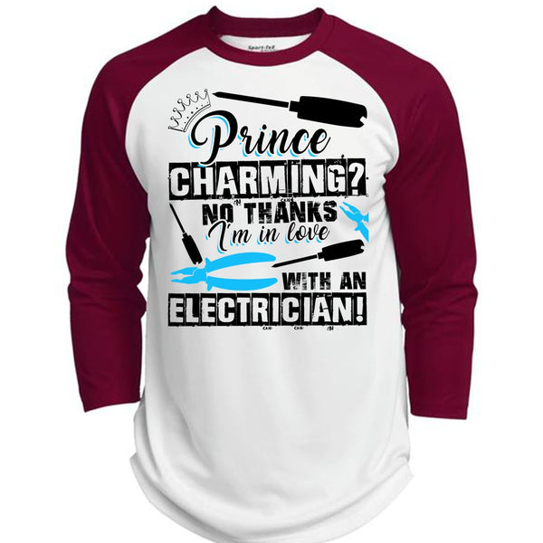 I'm In Love With An Electrician T Shirt, I Love Electrician T Shirt, Awesome T-Shirts  (Polyester Game Baseball Jersey)