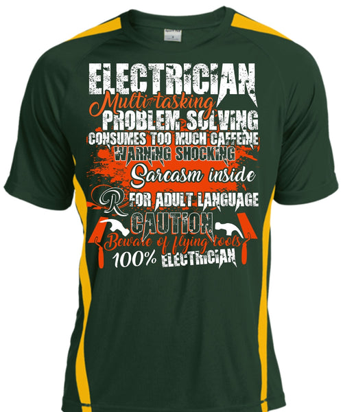 Electrician Multitasking T Shirt, Flying Tools 100% Electrician T Shirt, Cool Shirt