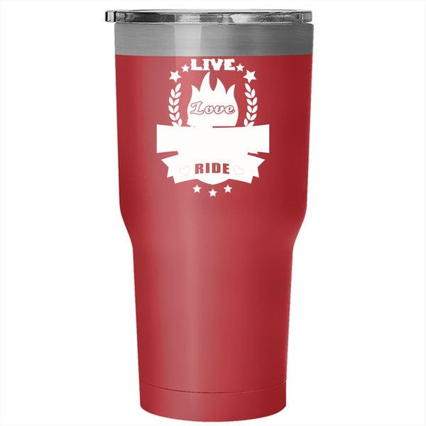 Live Love Ride Tumbler 30 oz Stainless Steel, Lovely Gift For Equestrian Travel Mug