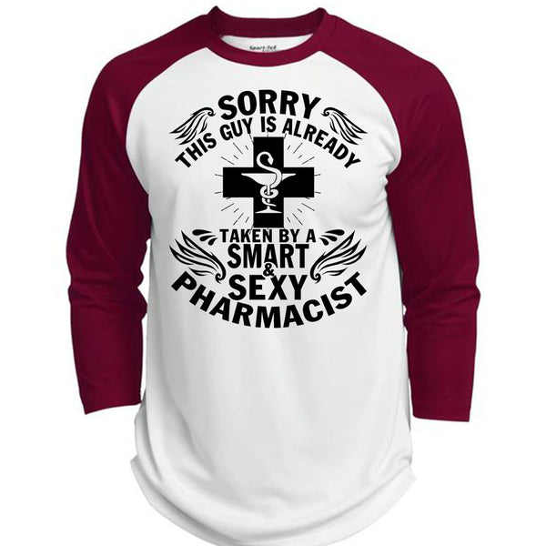 This Guy Is Already Taken By A Smart Pharmacist T Shirt, I Love Pharmacist T Shirt, Awesome T-Shirts  (Polyester Game Baseball Jersey)