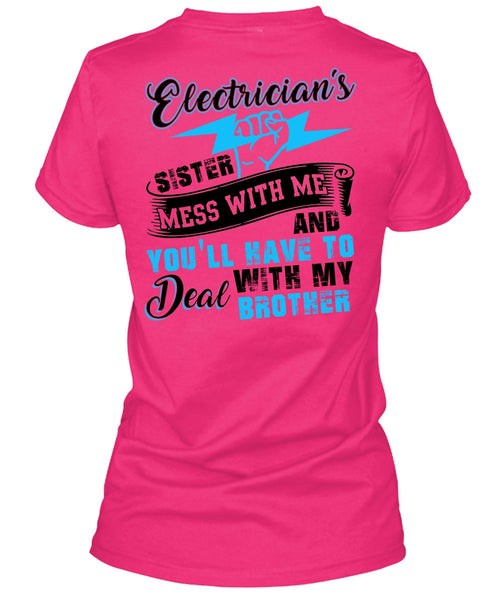 Electrician's Sister T Shirt, I Love Electrician T Shirt