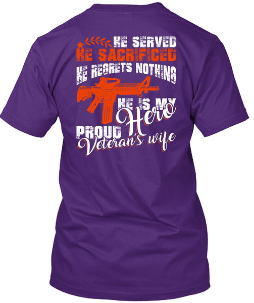 Proud Veteran's Wife T Shirt, Being A Wife T Shirt