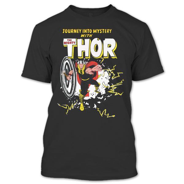 A black t-shirt with the shopify logo