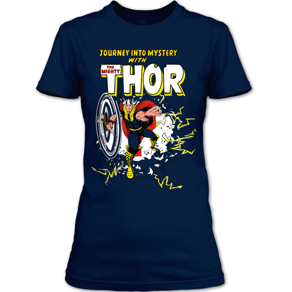 A black t-shirt with the shopify logo