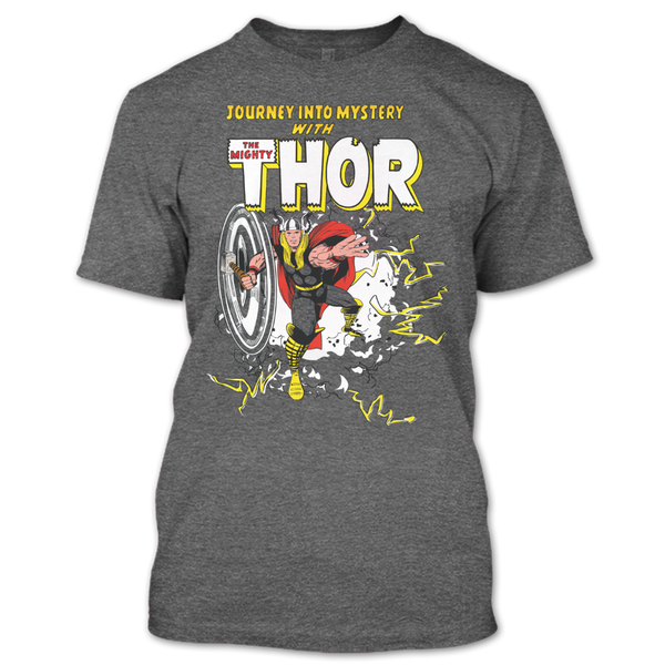 A black t-shirt with the shopify logo