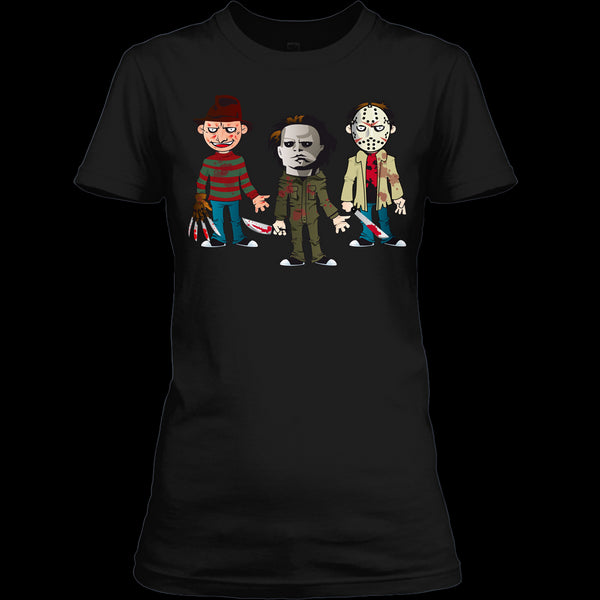 A black t-shirt with the shopify logo