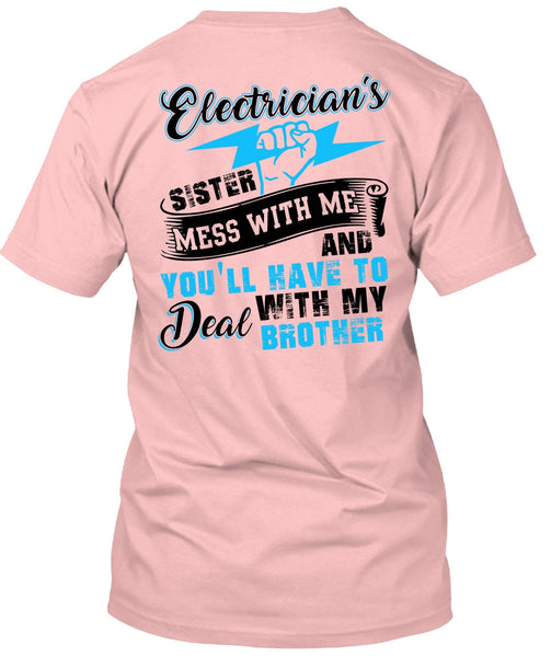 Electrician's Sister T Shirt, I Love Electrician T Shirt