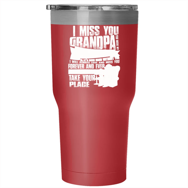 I Miss You Grandpa Tumbler 30 oz Stainless Steel, You Were My Best Friend Travel Mug