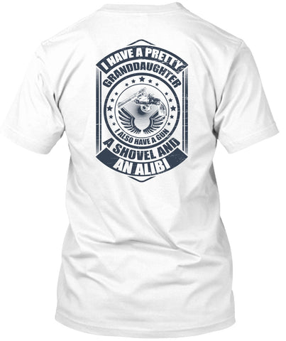 A black t-shirt with the shopify logo