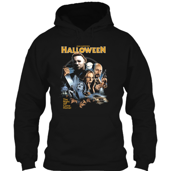 A black t-shirt with the shopify logo