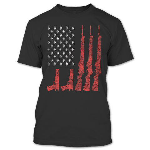 A black t-shirt with the shopify logo