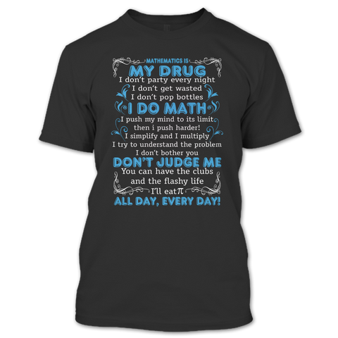 A black t-shirt with the shopify logo