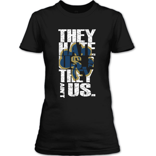 A black t-shirt with the shopify logo