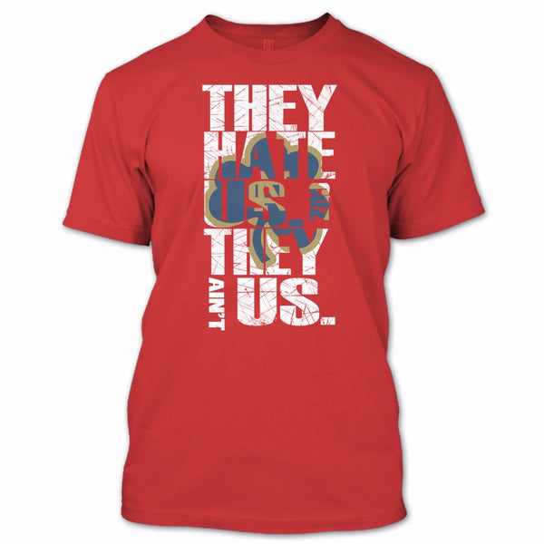 A black t-shirt with the shopify logo