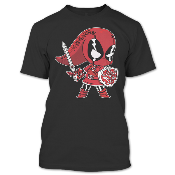 A black t-shirt with the shopify logo