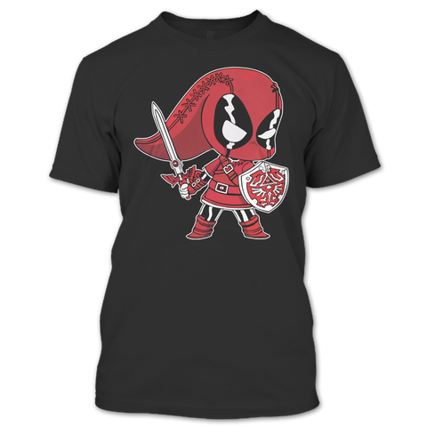 A black t-shirt with the shopify logo