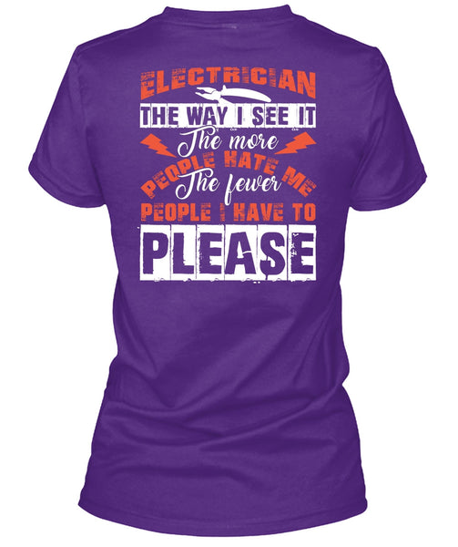 Electrician The Way T Shirt, I Love Electrician T Shirt