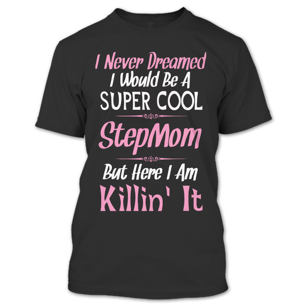 A black t-shirt with the shopify logo