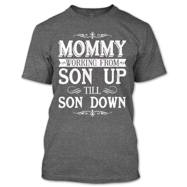 A black t-shirt with the shopify logo