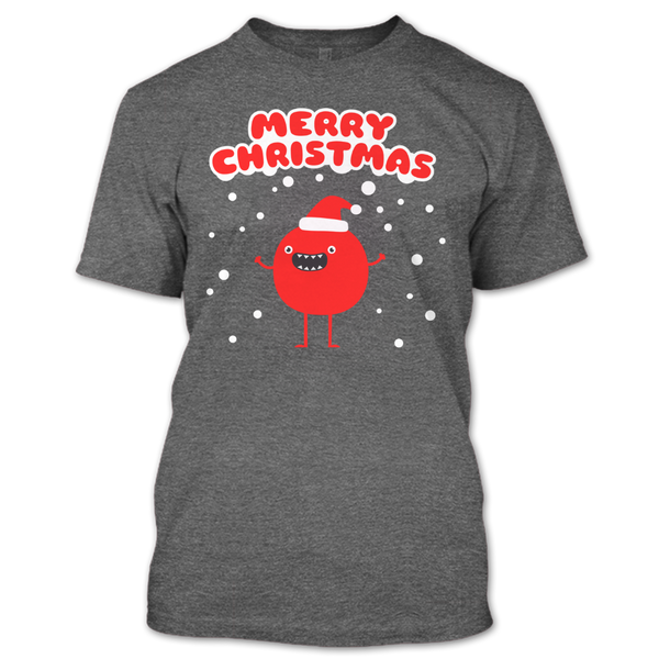 A black t-shirt with the shopify logo