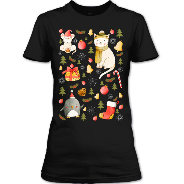 A black t-shirt with the shopify logo