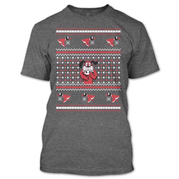 A black t-shirt with the shopify logo