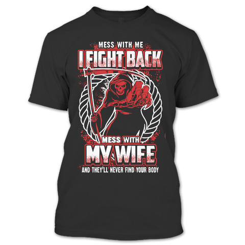 A black t-shirt with the shopify logo