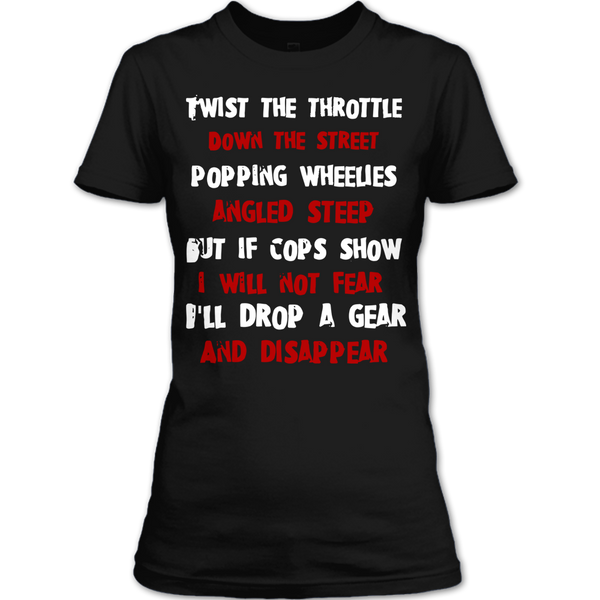 A black t-shirt with the shopify logo