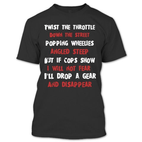 A black t-shirt with the shopify logo