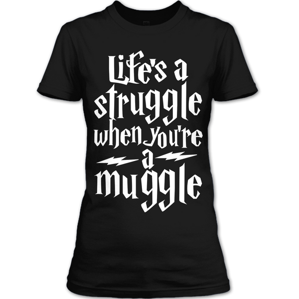 A black t-shirt with the shopify logo