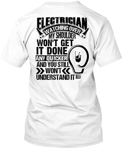 A black t-shirt with the shopify logo