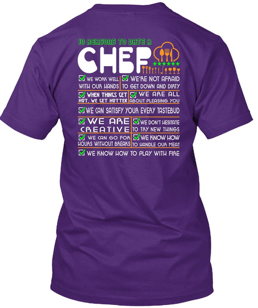 10 Reason To Date A Chef T Shirt, I Love Cooking T Shirt